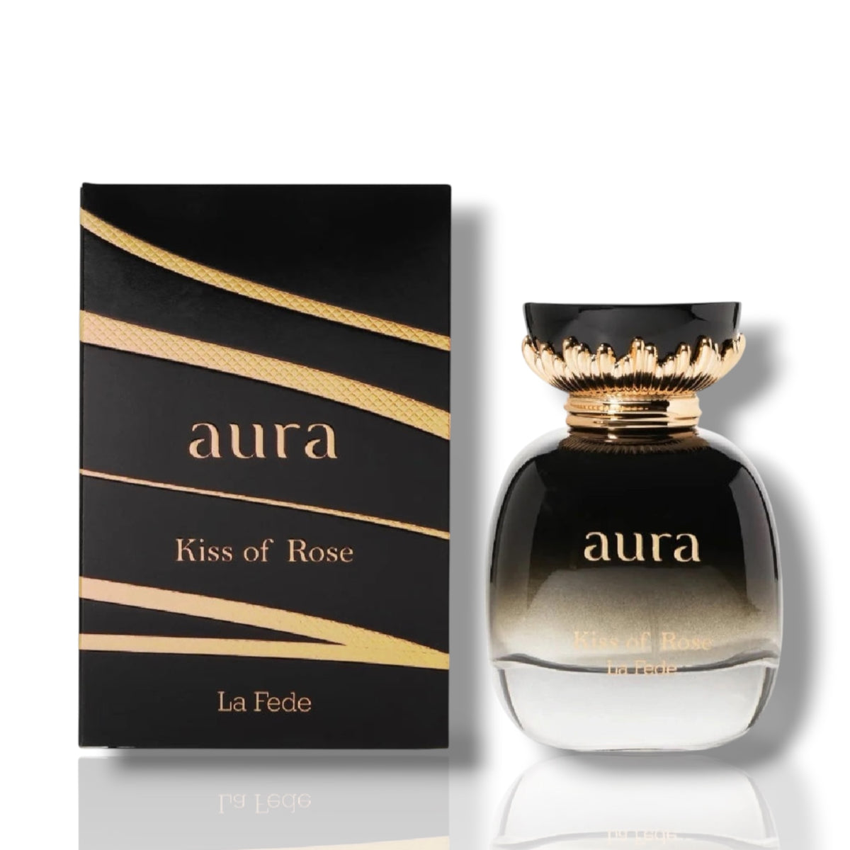 Aura Kiss of Rose by La Fede Eau de Parfum 100ml perfume bottle and packaging