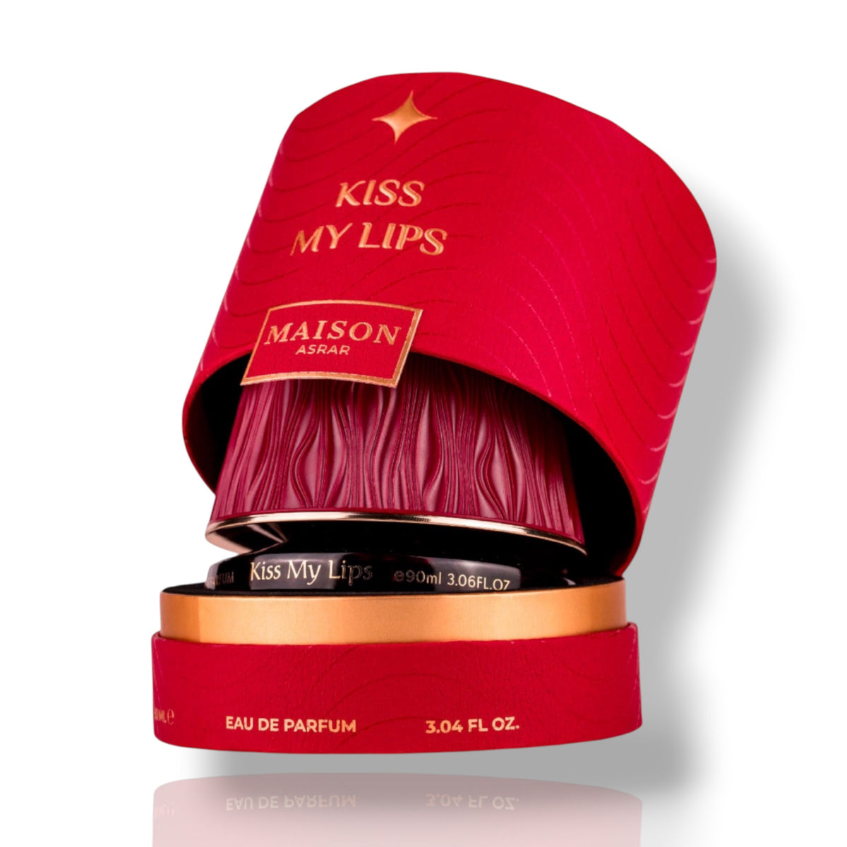 Kiss My Lips by Maison Asrar Eau de Parfum 90ml perfume bottle and packaging