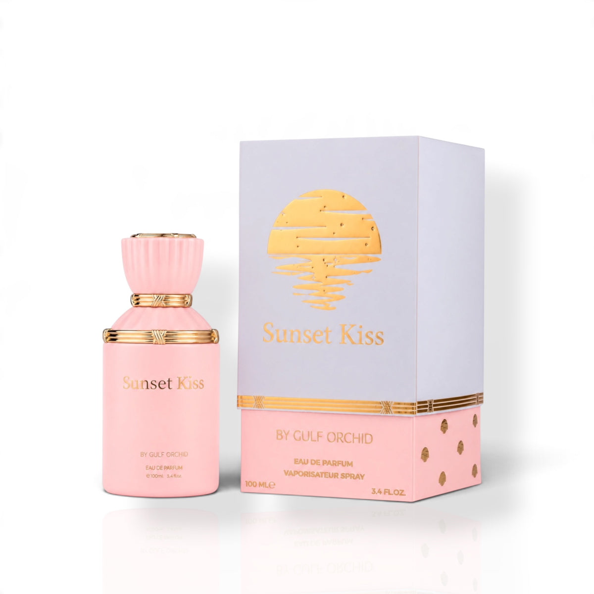 Sunset Kiss by Gulf Orchid Eau de Parfum 100ml perfume bottle and packaging