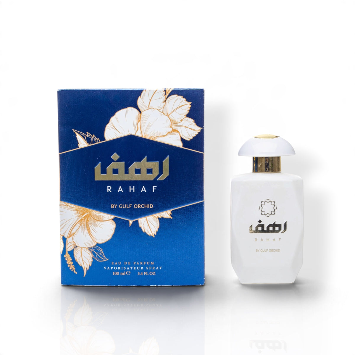 Rahaf by Gulf Orchid Eau de Parfum 100ml perfume bottle and packaging