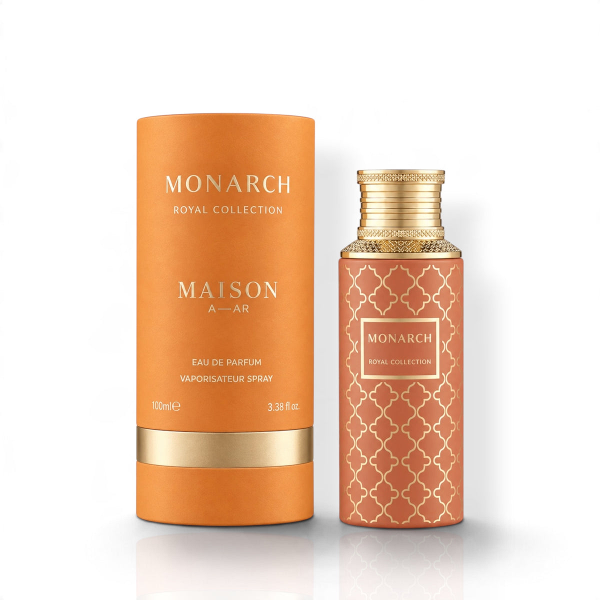 Monarch by Maison Asrar Eau de Parfum 100ml perfume bottle and packaging