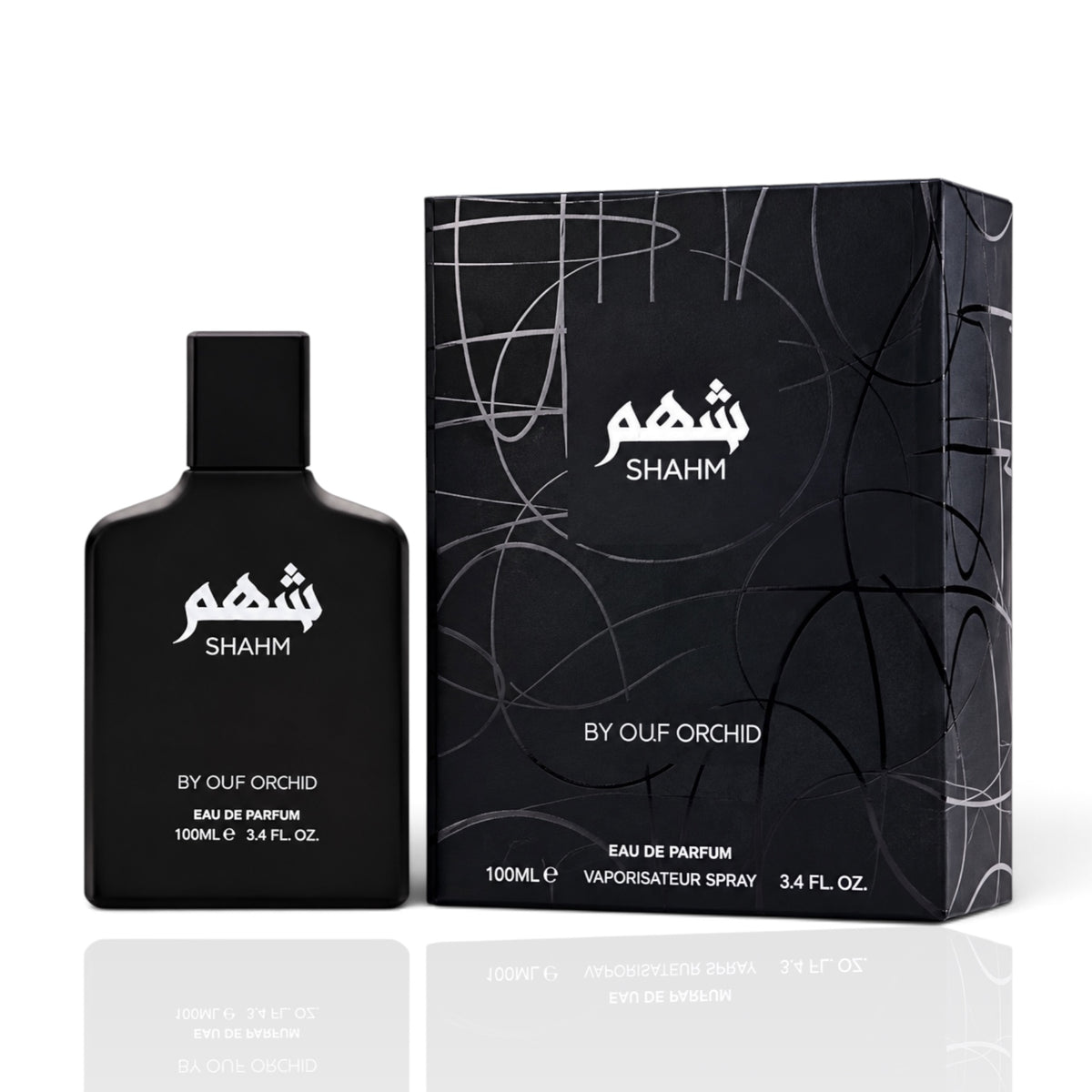 Shahm by Gulf Orchid Eau de Parfum 100ml perfume bottle and packaging