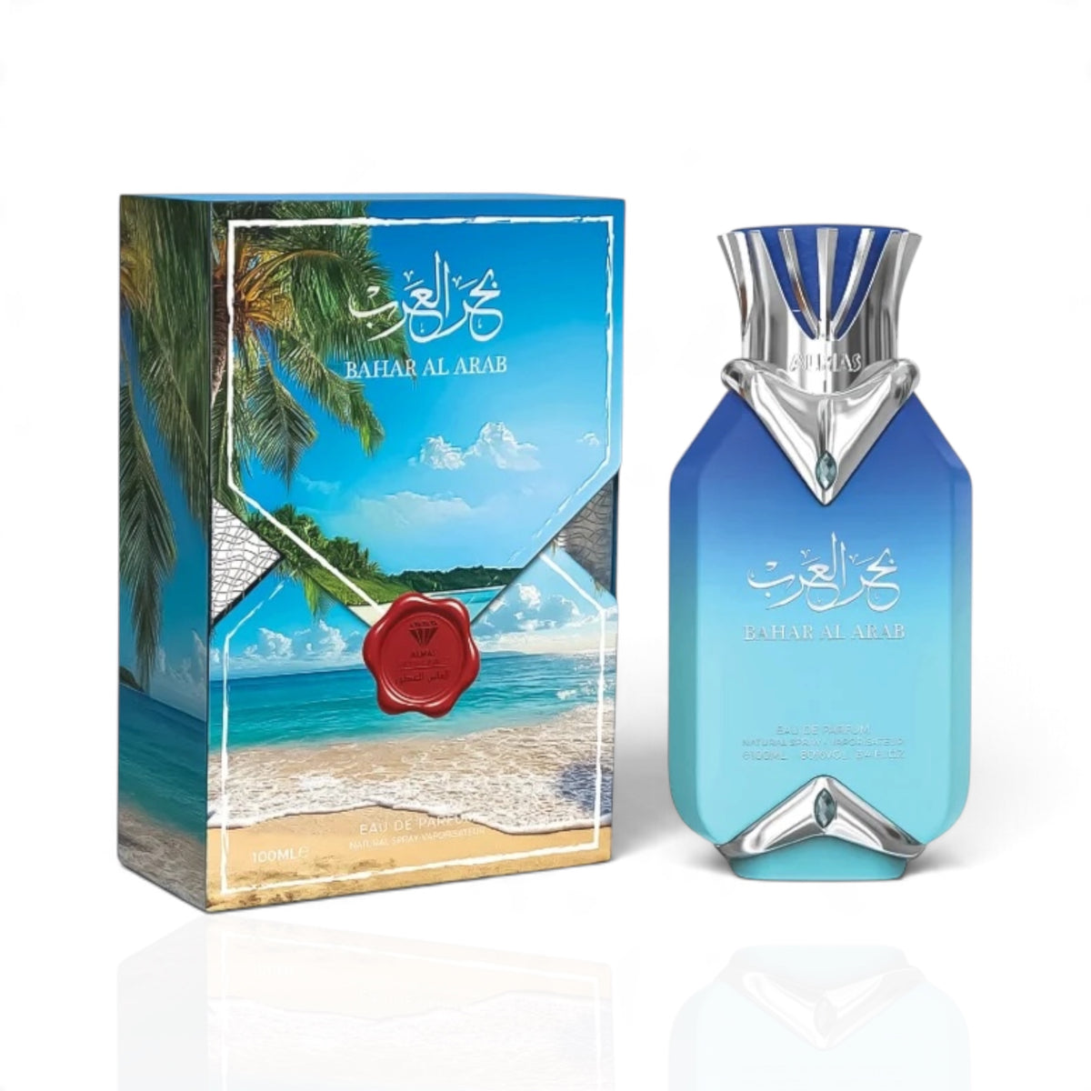 Bahar Al Arab by Almas Eau de Parfum 100ml perfume bottle and packaging