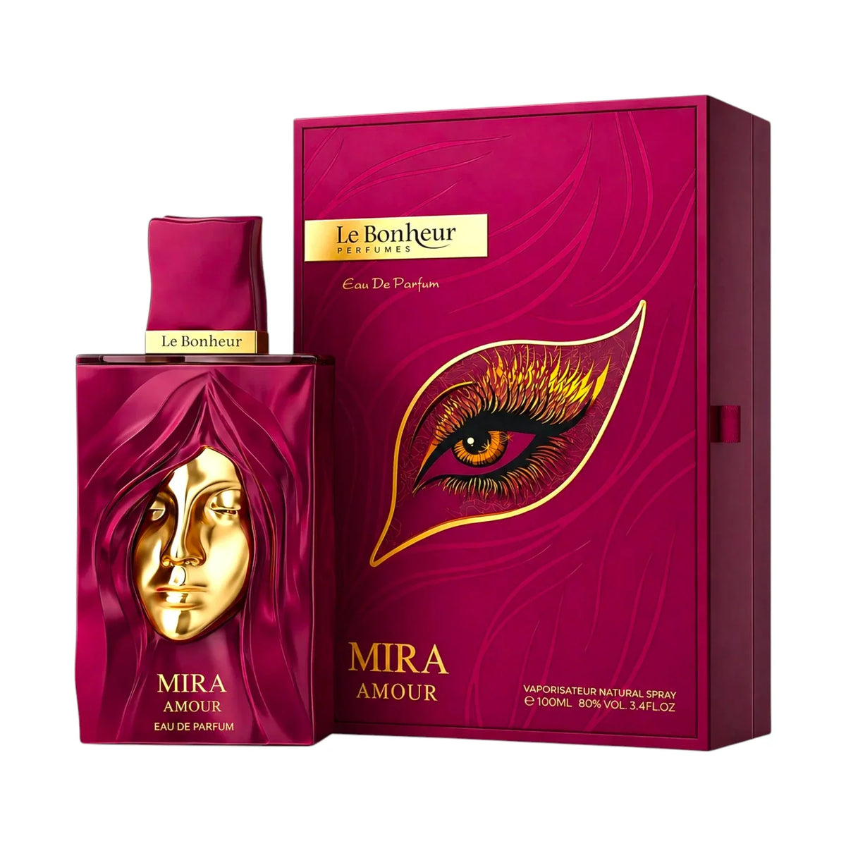 Mira Amour by Le Bonheur Perfumes Eau de Parfum 100ml perfume bottle and packaging