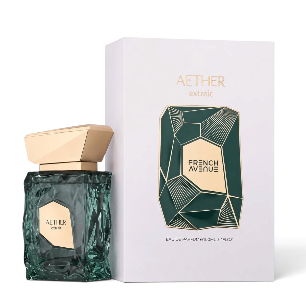 Aether by French Avenue Extrait de Parfum 100ml perfume bottle and packaging