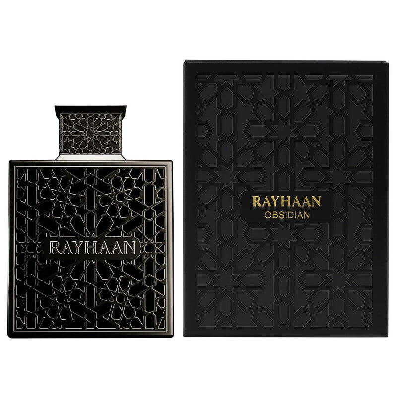 Obsidian by Rayhaan Eau de Parfum 100ml perfume bottle and packaging