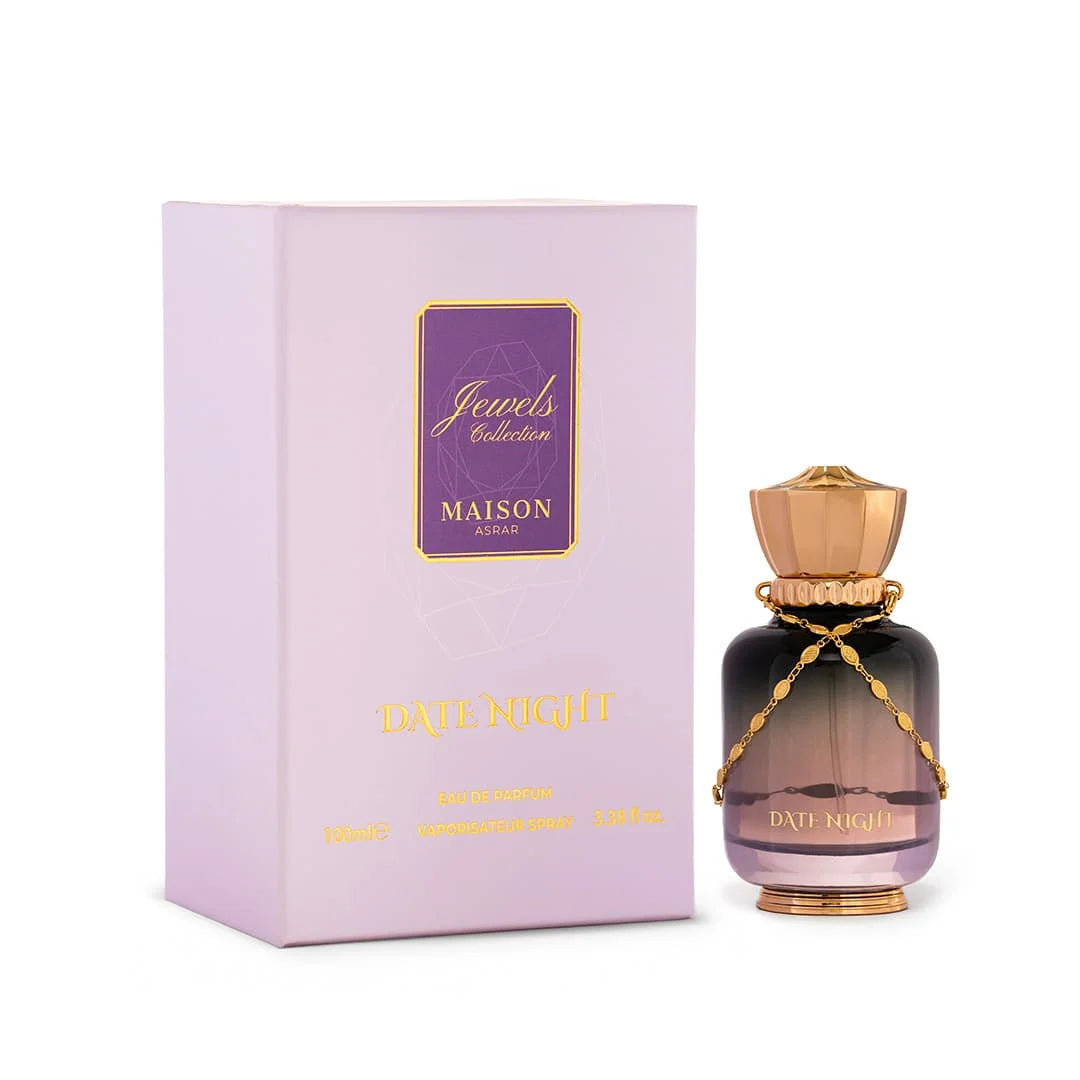 Date Night by Maison Asrar Eau de Parfum 100ml perfume bottle and packaging