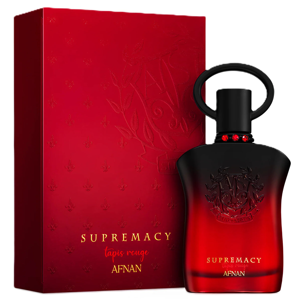 Supremacy Tapis Rouge by Afnan Eau de Parfum 90ml perfume bottle and packaging
