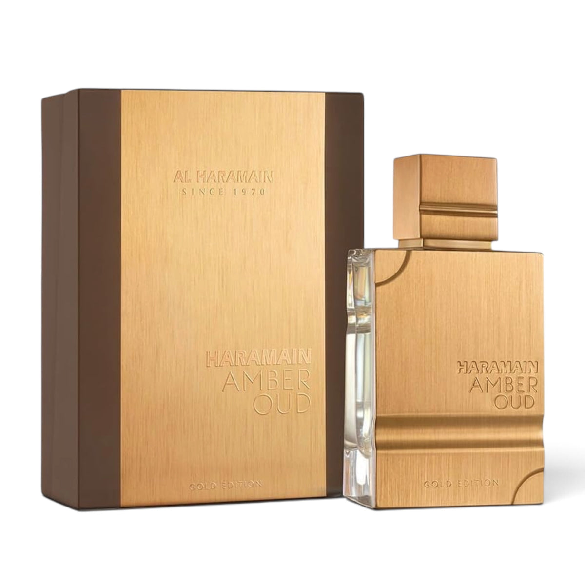 Amber Oud Gold Edition by Al Haramain Eau de Parfum 60ml perfume bottle and packaging