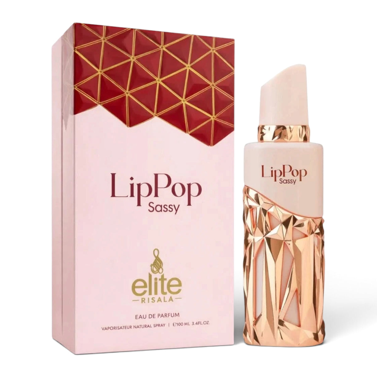 Lippop Sassy by Elite Risala Eau de Parfum 100ml perfume bottle and packaging