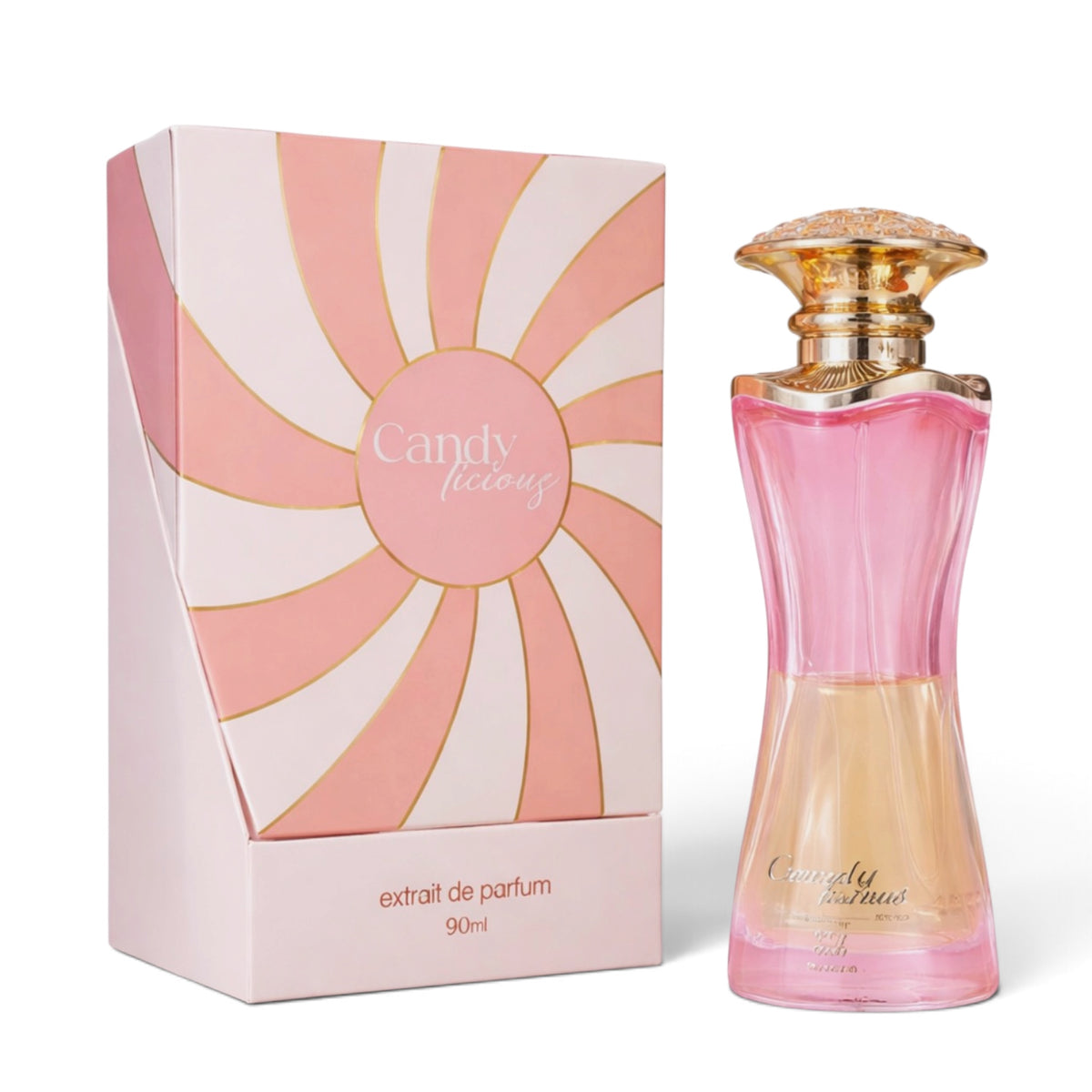 Candy Licious by Ahmed Al Maghribi Extrait de Parfum 90ml perfume bottle and packaging