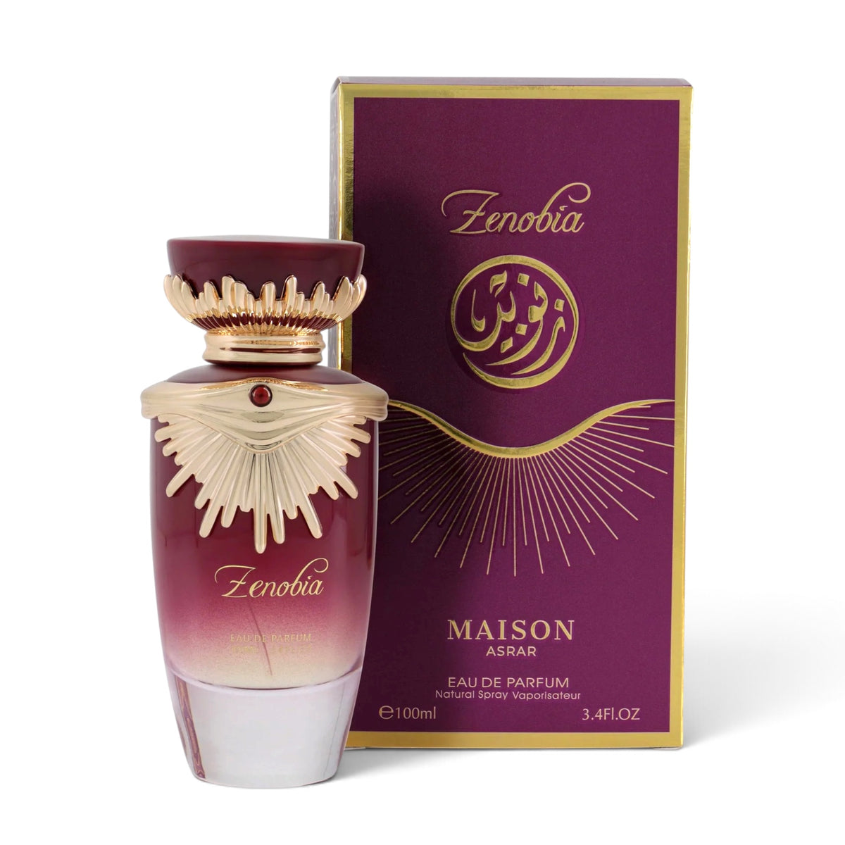 Zenobia by Maison Asrar Eau de Parfum 100ml perfume bottle and packaging