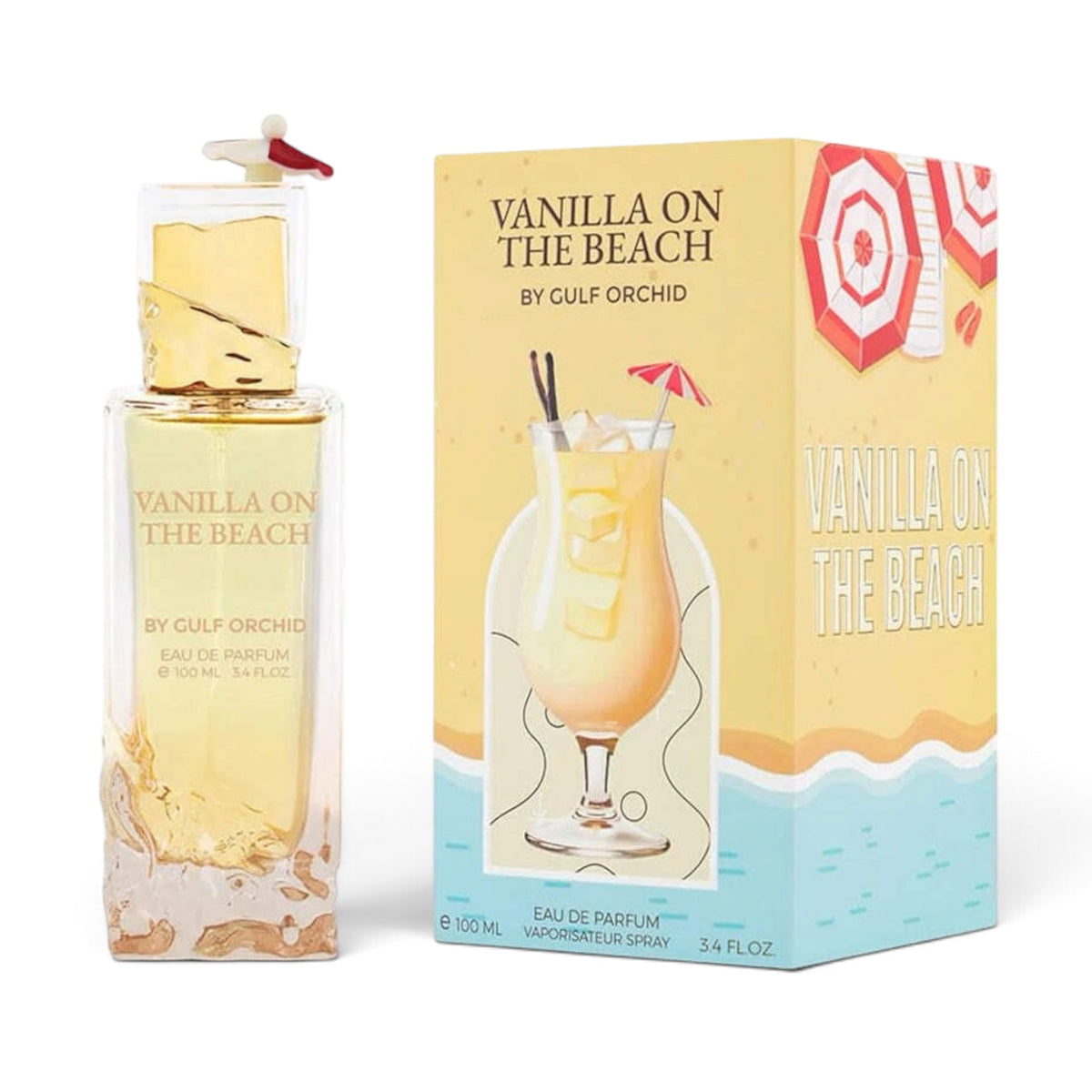 Vanilla on the Beach by Gulf Orchid Eau de Parfum 100ml perfume bottle and packaging