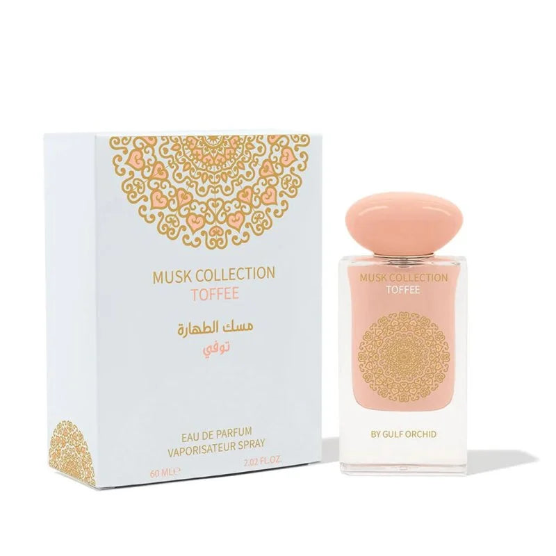 Toffee by Gulf Orchid Eau de Parfum 60ml perfume bottle and packaging