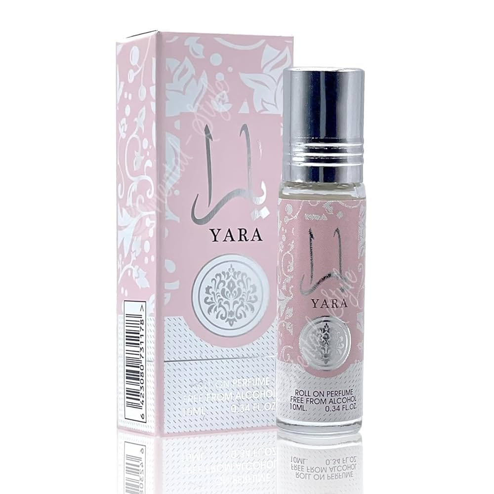Yara Roll-On Perfume Oil 10ml perfume bottle and packaging