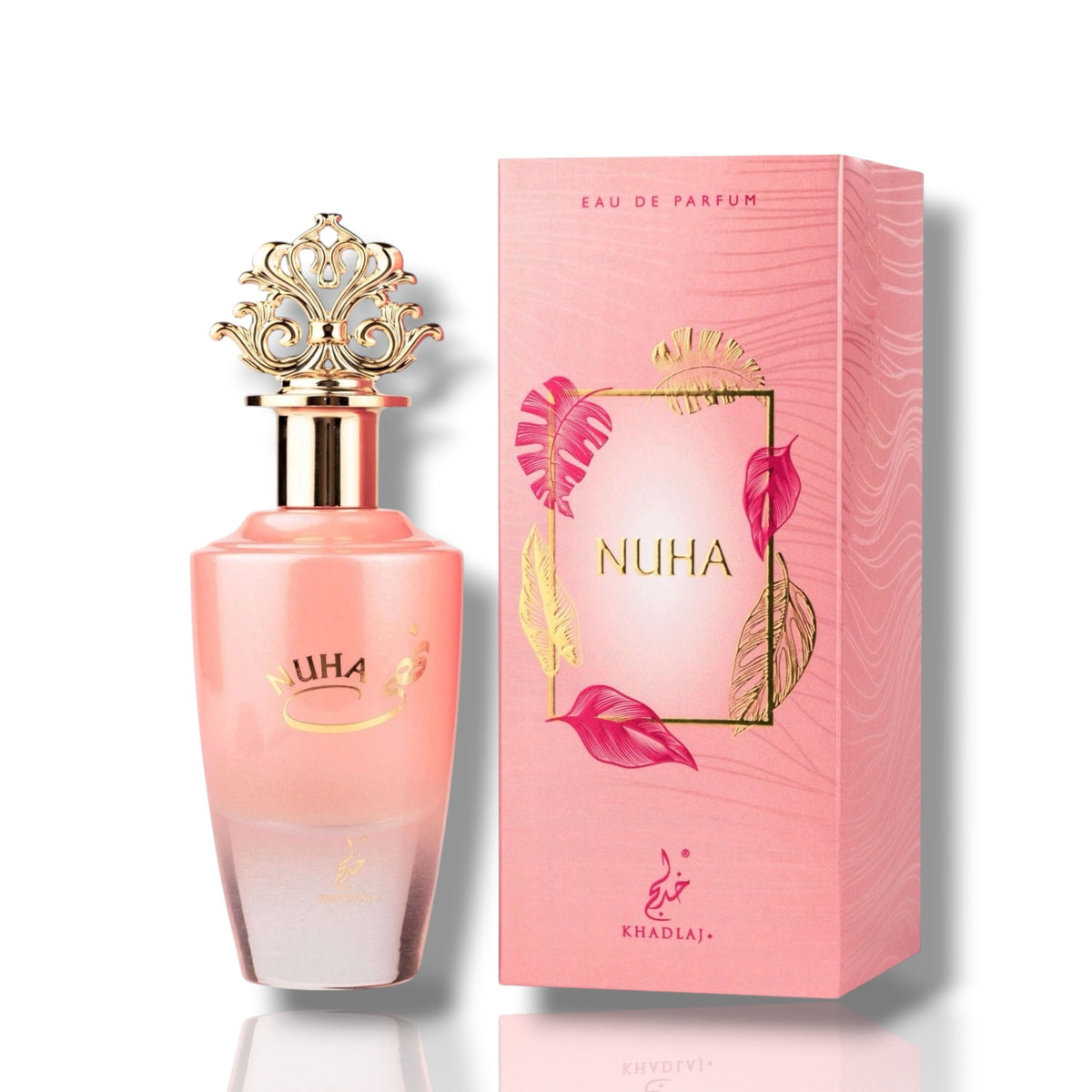 Nuha by Khadlaj Eau de Parfum 85ml perfume bottle and packaging