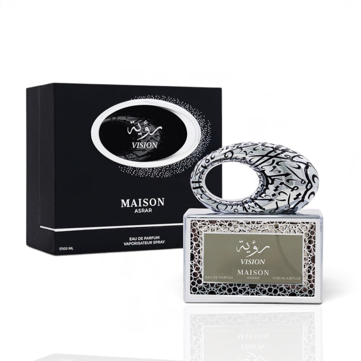 Vision by Maison Asrar Eau de Parfum 100ml perfume bottle and packaging