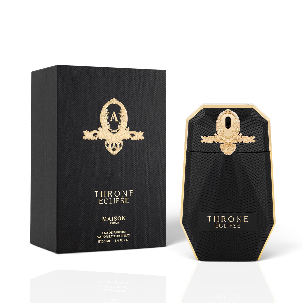 Throne Eclipse by Maison Asrar Eau de Parfum 100ml perfume bottle and packaging