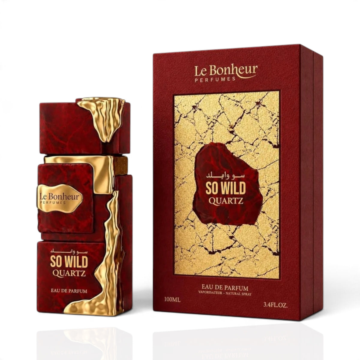 So Wild Quartz by Le Bonheur Perfumes Eau de Parfum 100ml perfume bottle and packaging