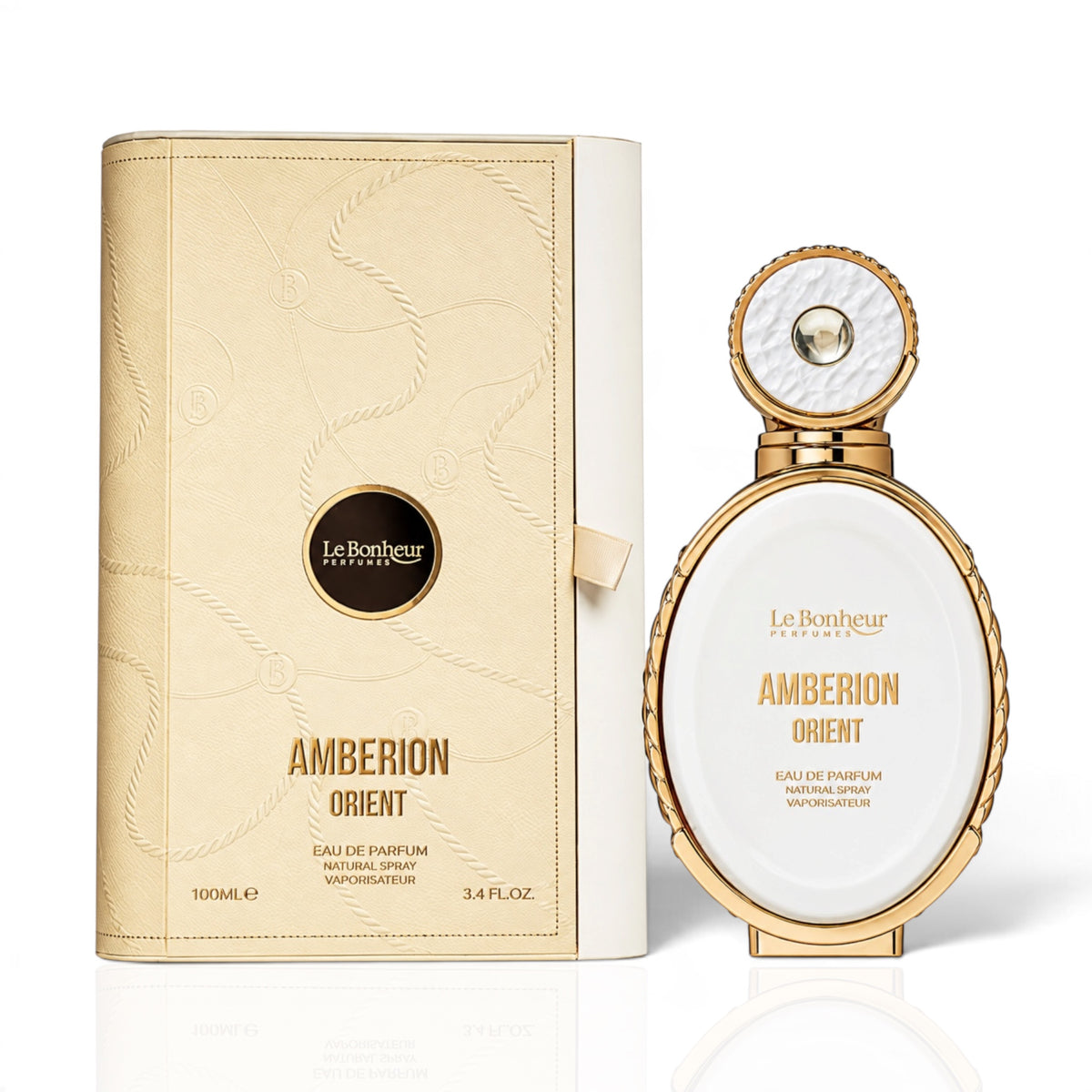 Amberion Orient by Le Bonheur Perfumes Eau de Parfum 100ml perfume bottle and packaging
