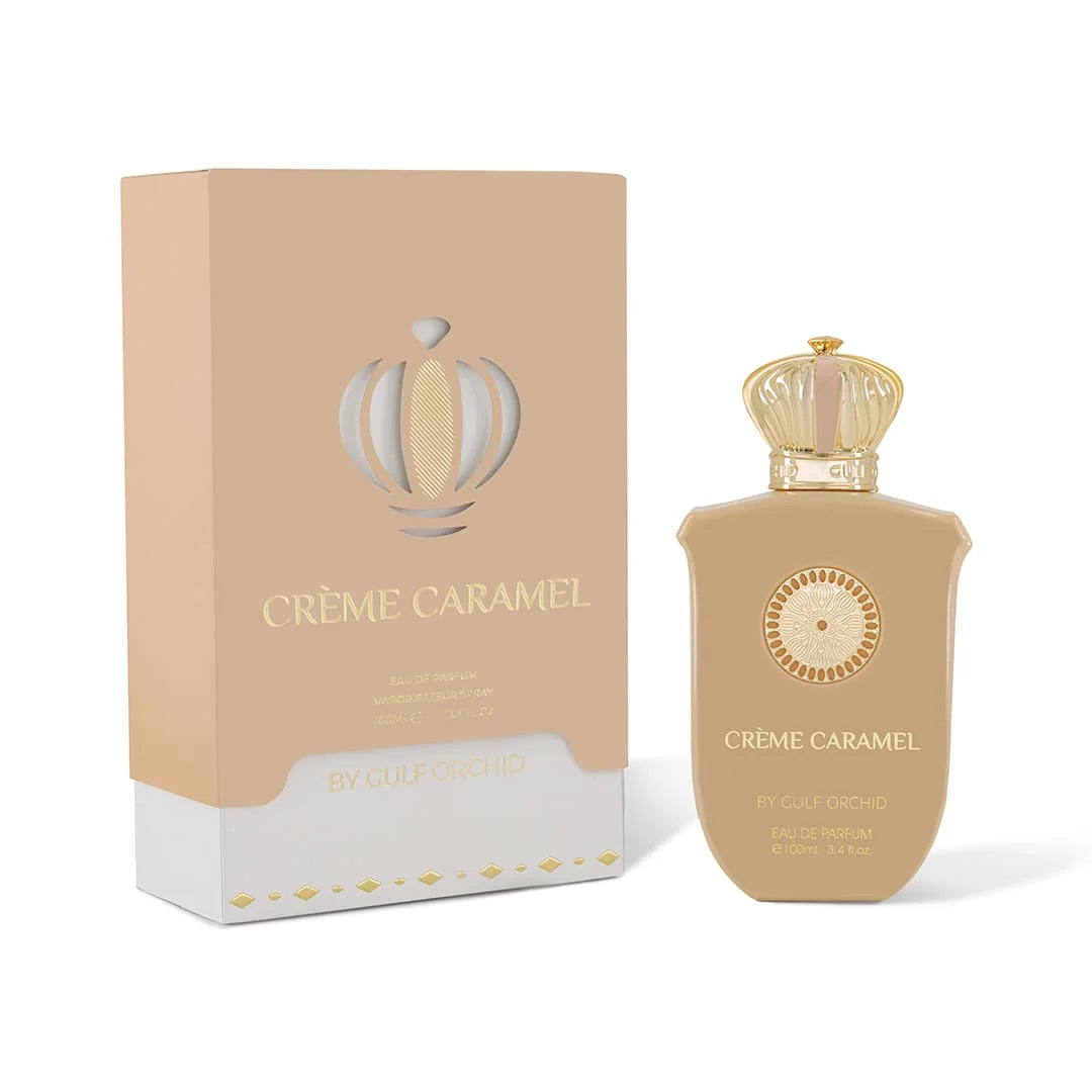 Crème Caramel by Gulf Orchid Eau de Parfum 100ml perfume bottle and packaging