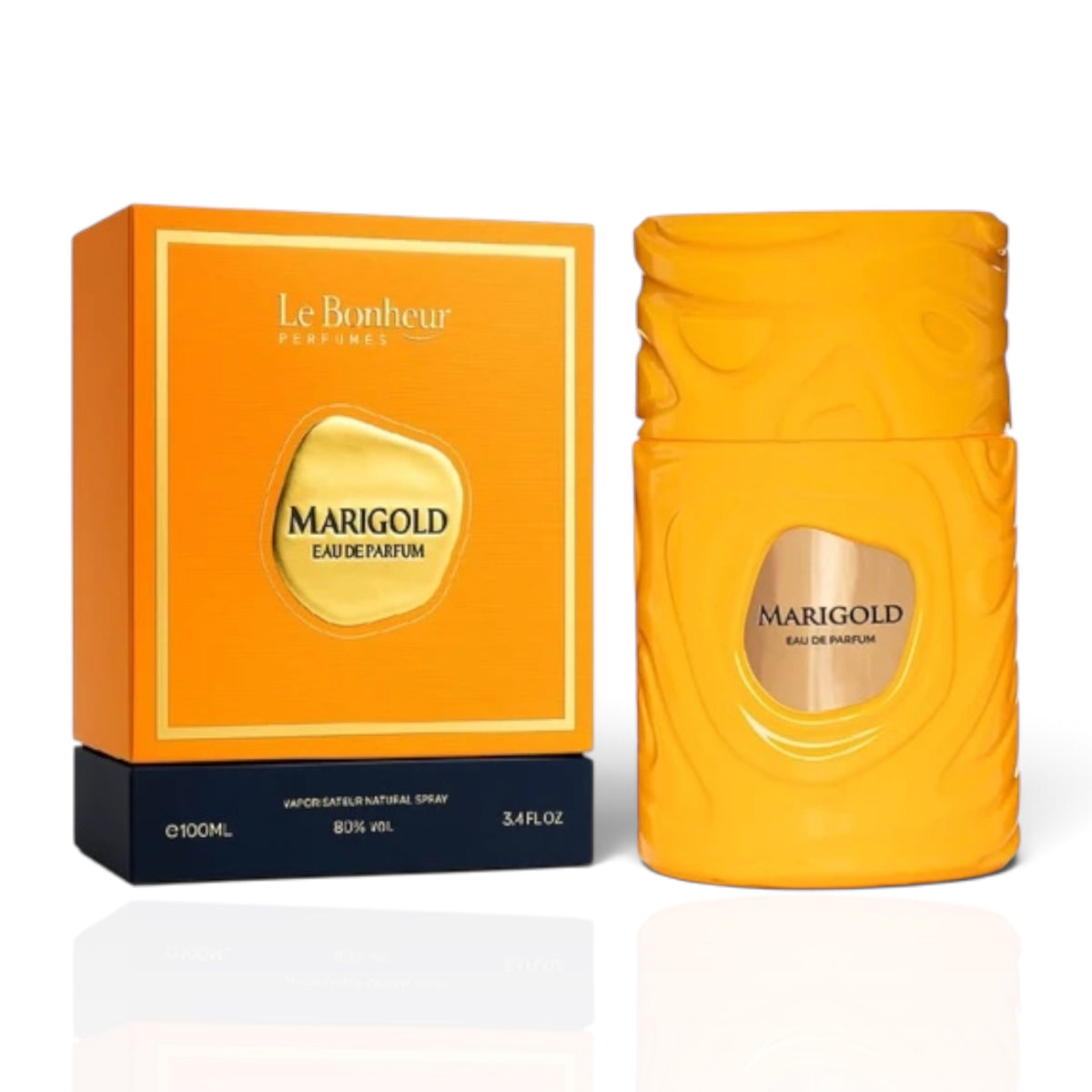 Marigold by Le Bonheur Perfumes Eau de Parfum 100ml perfume bottle and packaging
