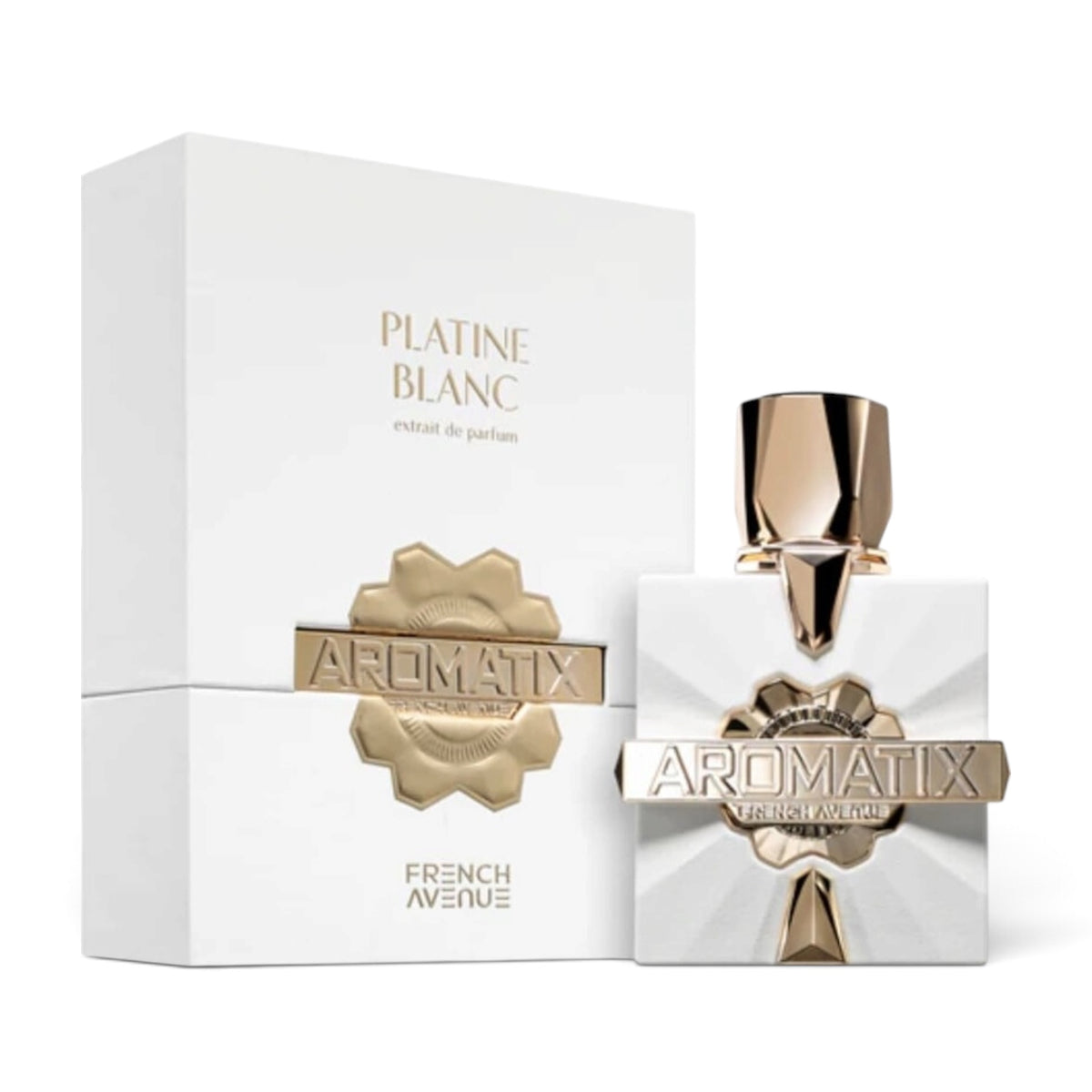 Aromatix Platine Blanc by French Avenue Extrait de Parfum 100ml perfume bottle and packaging