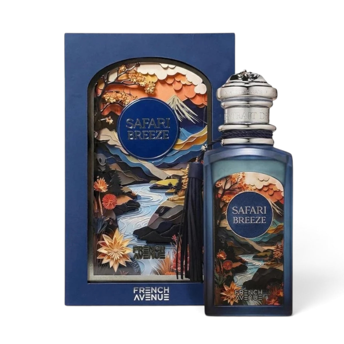 Safari Breeze by French Avenue Eau de Parfum 100ml perfume bottle and packaging