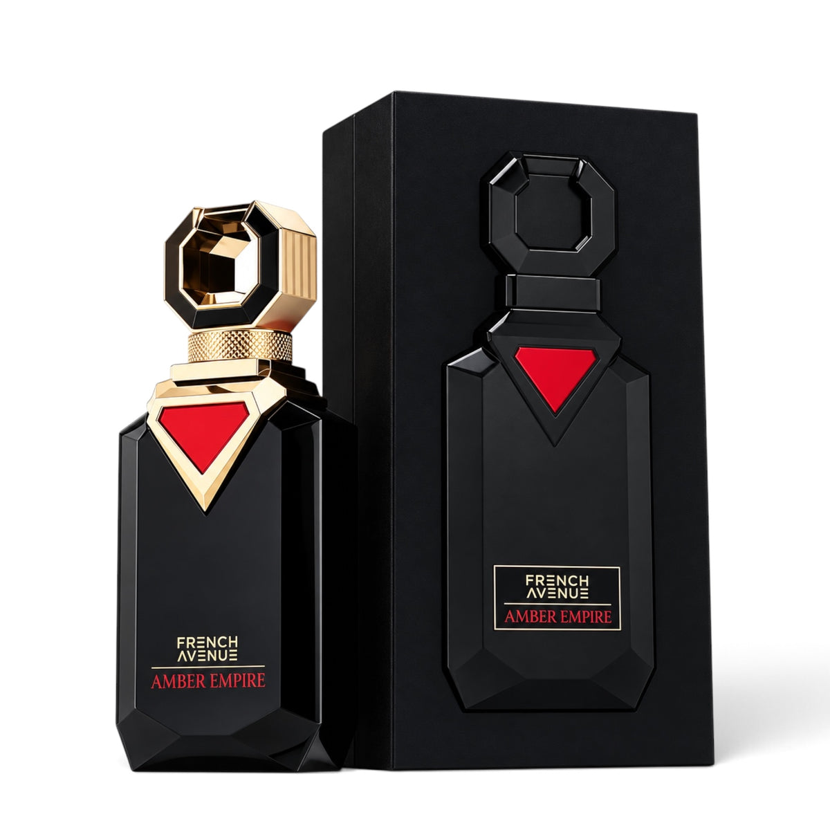 Amber Empire by French Avenue Extrait de Parfum 100ml perfume bottle and packaging