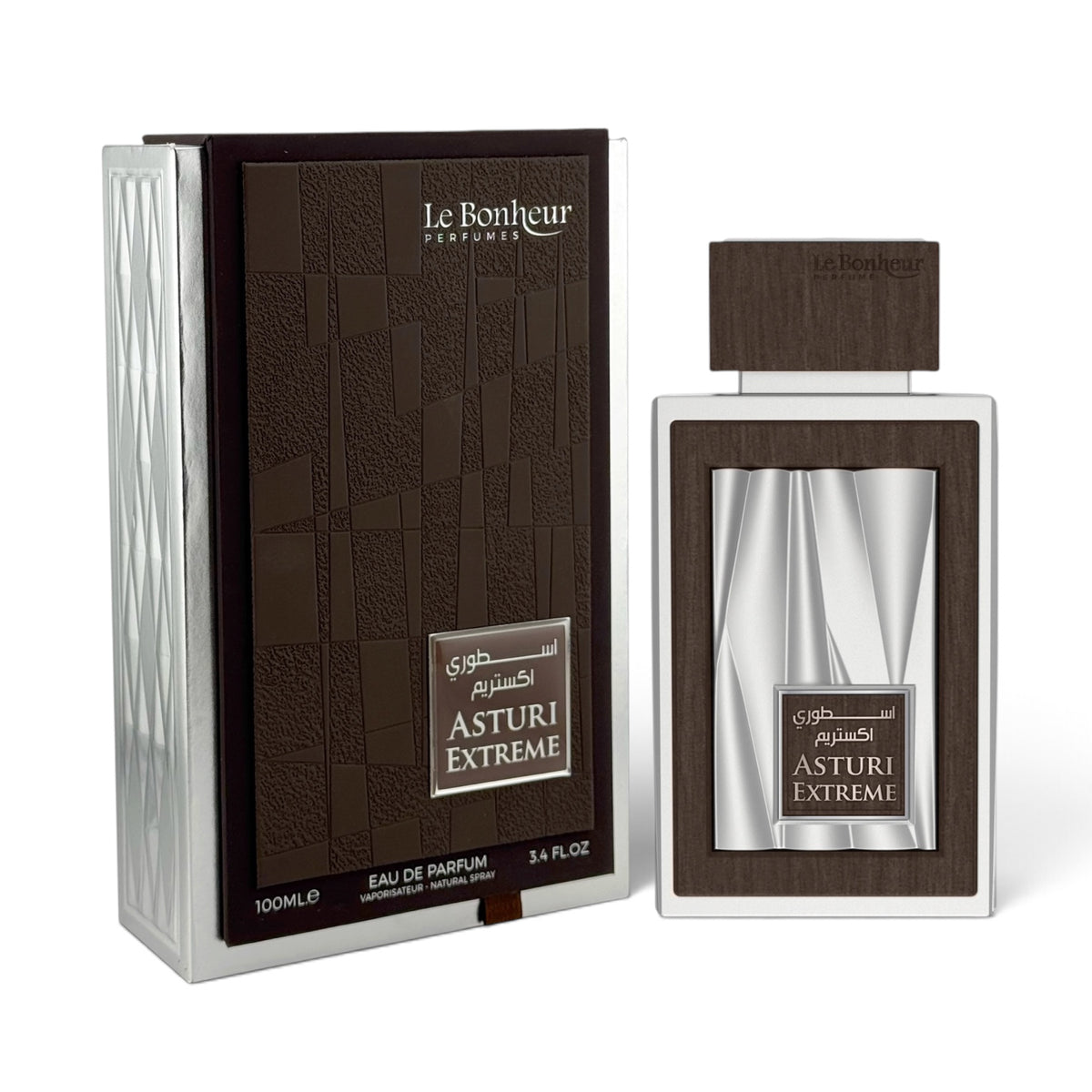 Asturi Extreme by Le Bonheur Perfumes Eau de Parfum 100ml perfume bottle and packaging