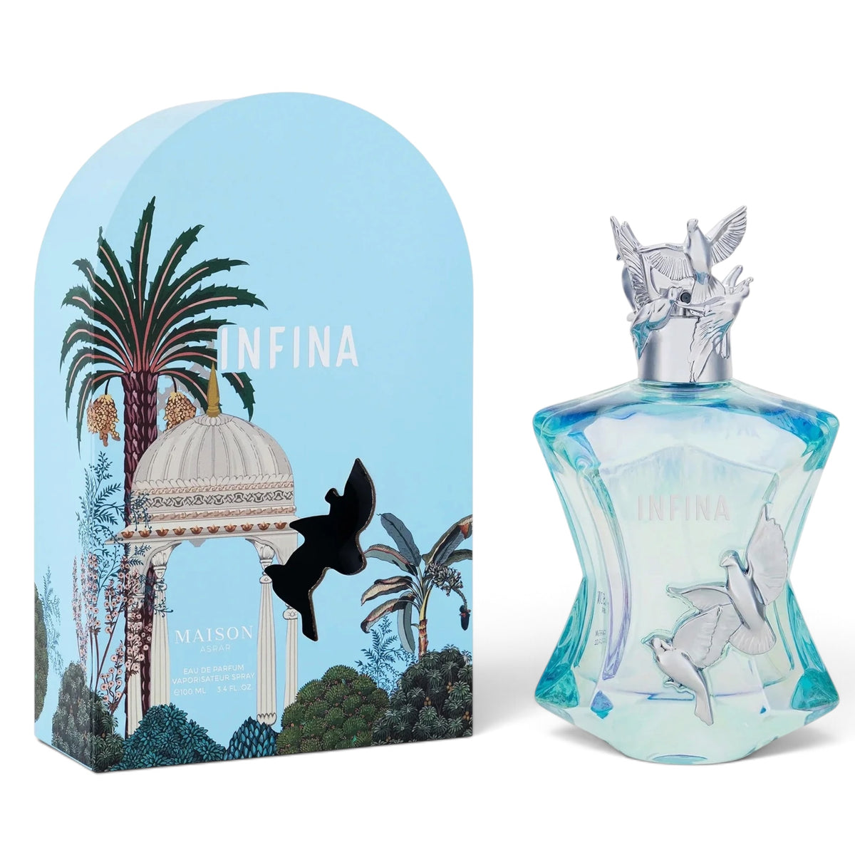 Infina by Maison Asrar Eau de Parfum 100ml perfume bottle and packaging
