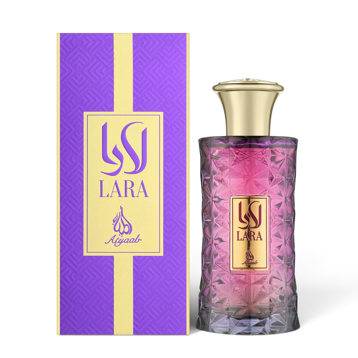 Lara by Atyaab Khadlaj Eau de Parfum 100ml perfume bottle and packaging