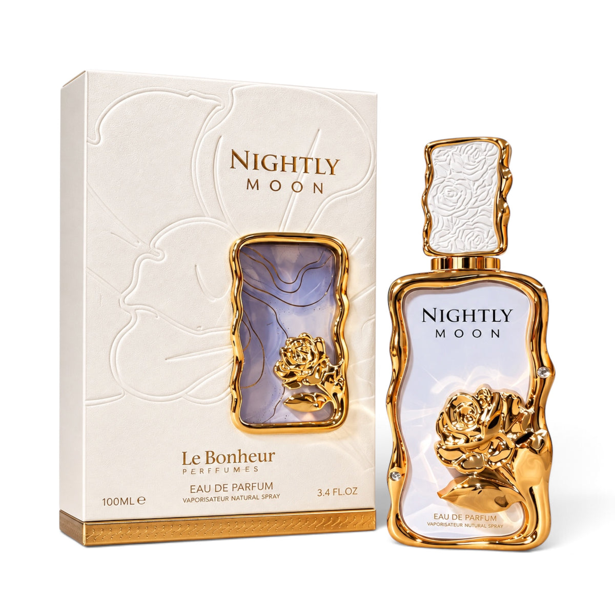 Nighty Moon by Almas Eau de Parfum 100ml perfume bottle and packaging
