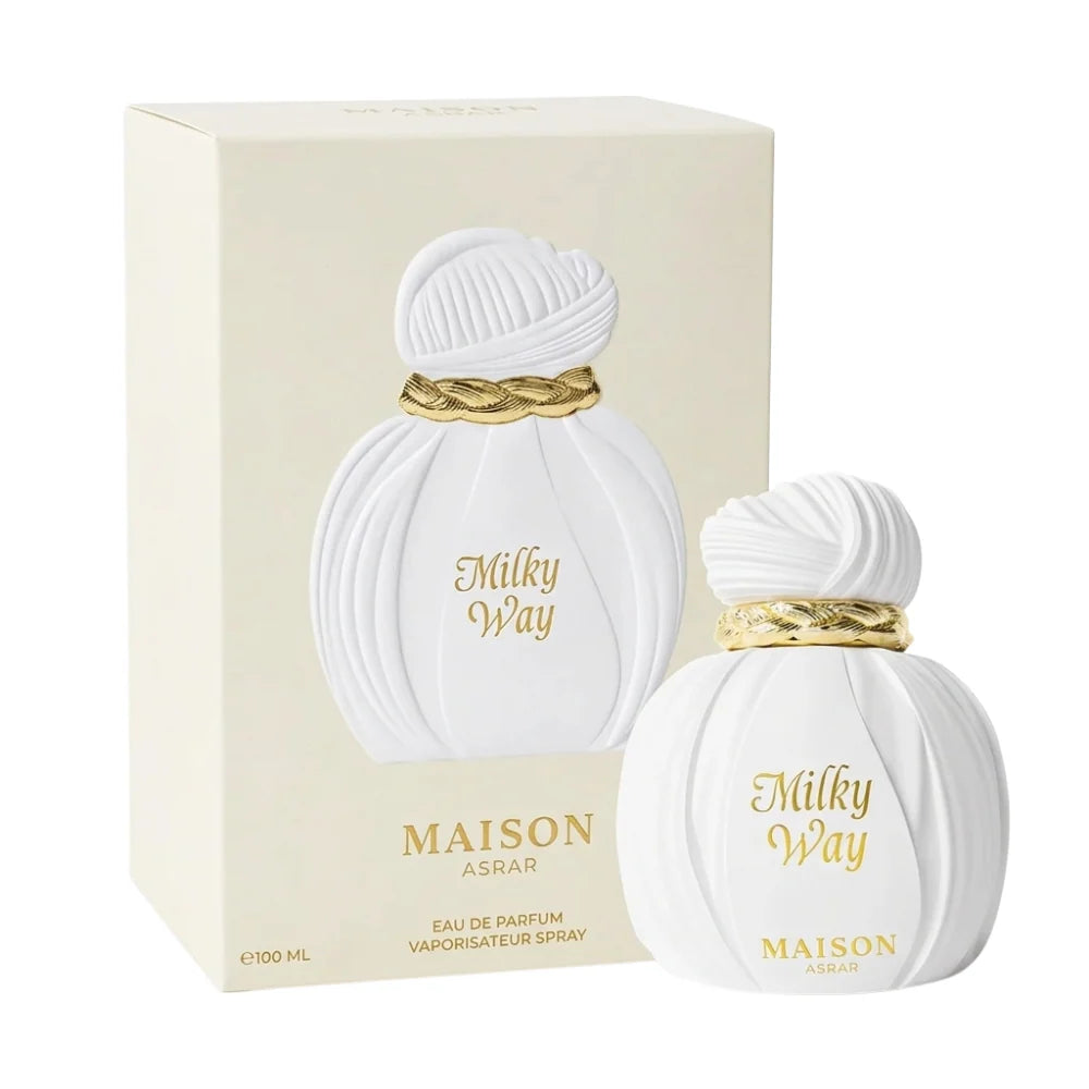 Milky Way by Maison Asrar Eau de Parfum 100ml perfume bottle and packaging