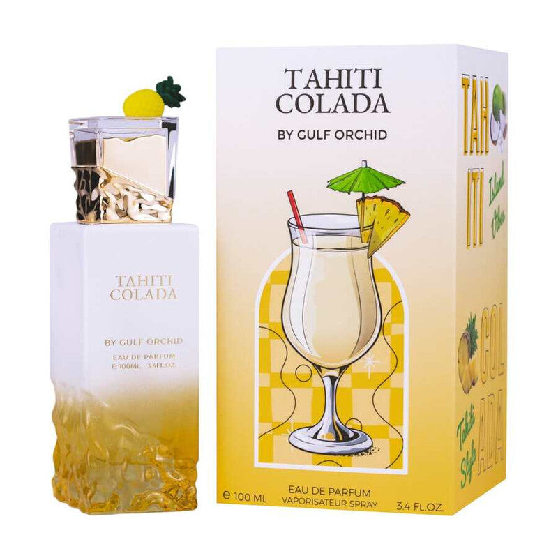 Tahiti Colada by Gulf Orchid Eau de Parfum 100ml perfume bottle and packaging