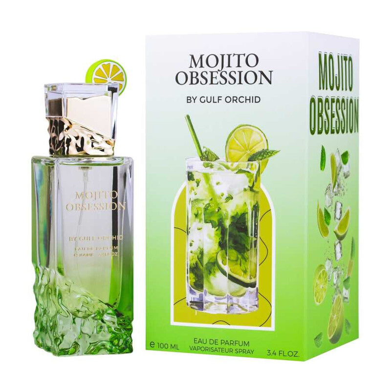 Mojito Obsession by Gulf Orchid Eau de Parfum 100ml perfume bottle and packaging