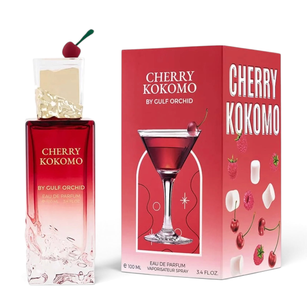 Cherry Kokomo by Gulf Orchid Eau de Parfum 100ml perfume bottle and packaging